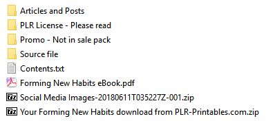 Forming Habits file list